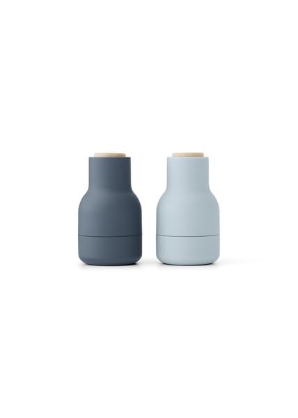 Audo Copenhagen [W] Bottle Grinder, Small, H11,5, Blues, Beech Lid, 2-Pack, H: 11,5 cm Ø: 7 cm