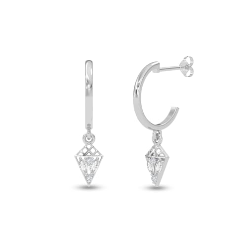 Image of CLARA 925 Sterling Silver Hoop Bali Earrings | Platinum Plated | Daily Wear |Gift for Women and Girls