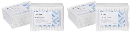 Amazon Brand - Solimo Cotton Buds - 200 Sticks (Pack of 4)
