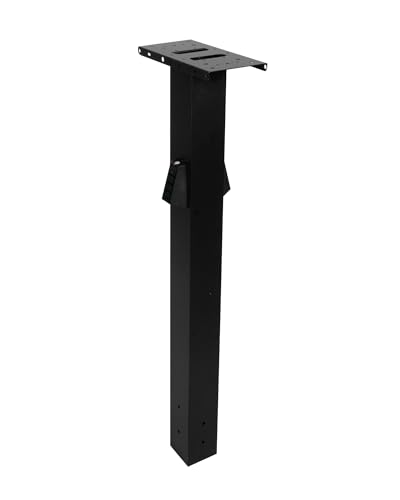 Ilyapa Black Metal Mailbox Post for Outside with Solar Address Sign for Houses, 43x4x4 Mail Box Post Sleeve with Solar Light for House Numbers with Two Universal Mounting Plate Brackets