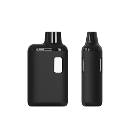 Rechargeable Vaporizer, 1 ml CBD Atomizer, E-Cigarettes Starter Kit, Portable Vaporizer, Pod System, CBD Cartridges, No E Liquid No Nicotine (Black)
