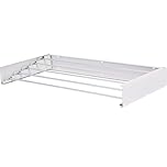 Warmiehomy Clothes Drying Rack Wall Mounted Clothes Airer Foldable Drying Rack with 4 Thickened Aluminium Rods for Indoor Outdoor,Includes Wall Mounted Bracket, Load Capacity up to 20kg,60cm
