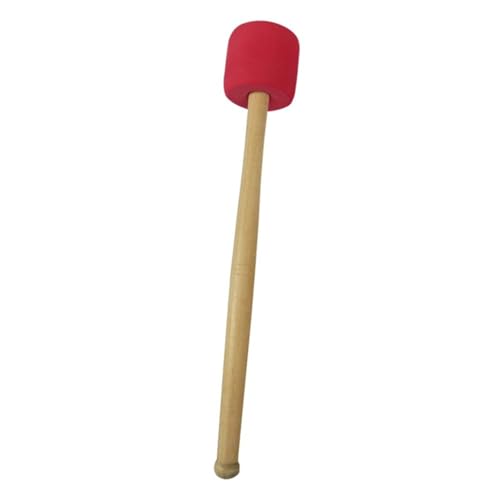 Baqueta de percusión con mango de madera y espuma color rojo miniatura 1