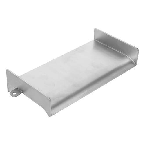 YOSADIER Waterfall Spillway for Patio Fountain 20x10x2.5cm Stainless Steel Garden Fountain Outlet Water Feature Spillway for Outdoor Water Garden and DIY Pond