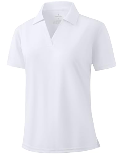 メンズウェア HYPE GOLF V NECK SHORT SLEEVE POLO WHITE Amazon.com: SANTINY Women's Golf Shirt Collared V-Neck Casual Work