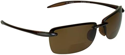 proSPORT Polarized Bifocal Reading Brown Framed Arms, Brown Lens Sunglasses +2.50. Nearly Invisible Reader Line for Men and Women