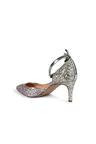 Attachable Shoe Straps | Ankle Straps for Pumps, Flats, Heels, Clogs, Stilettos, Loafers, & More (Silver)