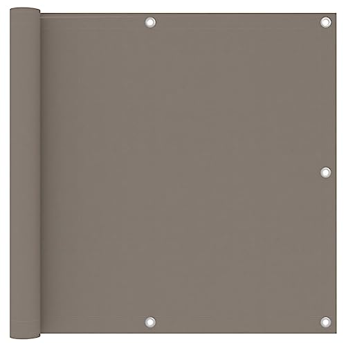vidaXL Balkon Sichtschutz Bespannung Terrasse Windschutz Sonnenschutz Balkonbespannung Balkonverkleidung Taupe 90x500cm Oxford-Gewebe