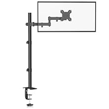 Strong steel arm mounts screen up to conveniently free up desk space. Hold one 13-32" monitor with a max load capacity 10KGS. Fits monitors with 75x75mm or 100x100mm VESA size (distance of 4 mounting holes on the back of the monitor). Feature ±80 til...