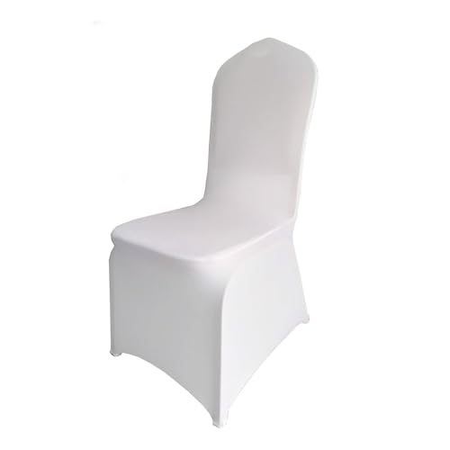 jiaorui 10 20 50 100PCS Housse de Chaise,Arcée Blanc,Le Noir,Couleur,Universelles,pour Mariage Événements Scène Fête Décoration (Blanc A, 30 Pièce)