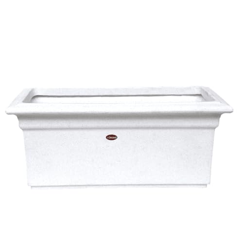 Image of Decora Teem Pot (26 inchx12 inchx12 inch)(Stone White)(TT 65) || Pots for Plants Polymer || Lightweight || Indoor-Outdoor || Non-Breakable || Non-Fading || Plant Directly || (Without Drainage Hole)