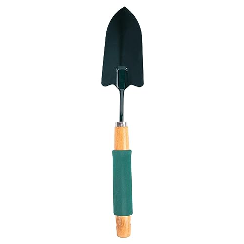 Green Blade 1x Brown Cushion Grip Handle Hand Trowel - Small Mini Weeding Digging Planting Garden Border Gardening Tools Set