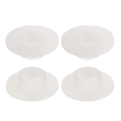 QUARKZMAN 4 Stück Flanschgleitlager Kunststoffbuchsen 10,2 mm Bohrung x 13,1 mm Außendurchmesser x 7 mm Länge Nylonbuchsen, weiß