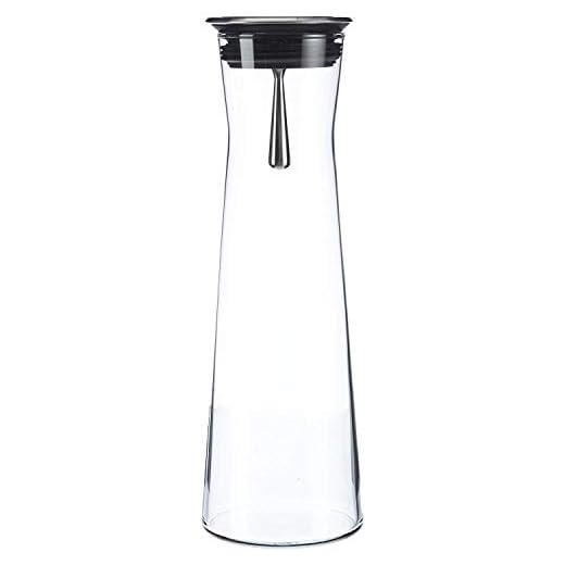 Vacu Vin 38803606 Rapid Ice Wine Cooler - Silver 4 Bohemia Cristal 093 006 103 SIMAX Karaffe ca. 1100 ml aus hitzebeständigem Borosilikatglas mit praktischem Ausgießer aus Edelstahl "Indis"