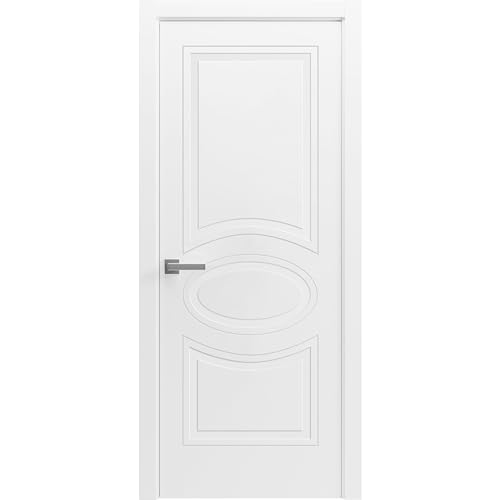Solid French Pre-Hung Door/Mela 7001 Matte White/Single Regular Panel Frame