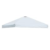 10x10 Straight Leg Pop up Canopy Replacement Top, Only 118x118 inches Air Vent Cover Fabric Without Tent Frame, Silver Gray