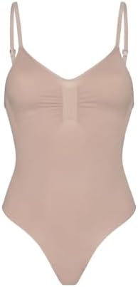 meristanbul Kadın Vücut Şekillendirici Shapewear Bodysuit – Şık, Konforlu ve Rahat, Doğal Kalça Kaldırma, Ayarlanabilir Askılar (Bej, M) - Görsel 1