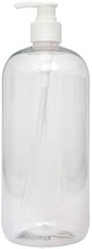 Generic 3pc 1000mL/34oz Clear Refillable Pump Bottle Set for Soap, Shampoo, Lotion, Sanitizer, etc