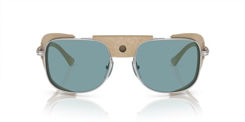 Persol Men's PO113SZ Polarized Rectangular Sunglasses, Silver, 55 mm3