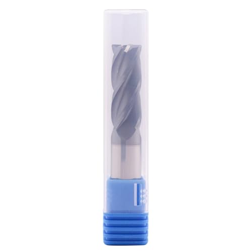 Image of 1 /2 inch 4 Flute Solid Carbide End Mill - .030 inch Corner Radius, AlTiN Coated | 35 Helix, 1 /2 inch Cutting Dia, 1 /2 inch Shank Dia, 1-1 /4 inch LOC, 3 inch OAL for Milling Alloy Steel, Cast Iron, Copper