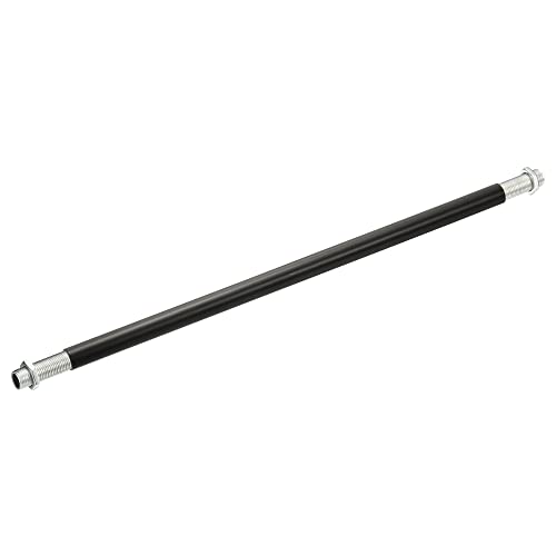 Image of MECCANIXITY Threaded Extension Rod, 9.8 inch Lamp Pipe with Connector Light Fixture Parts for Pendant Light Island Lighting Chandeliers Stems, Black 2 Set