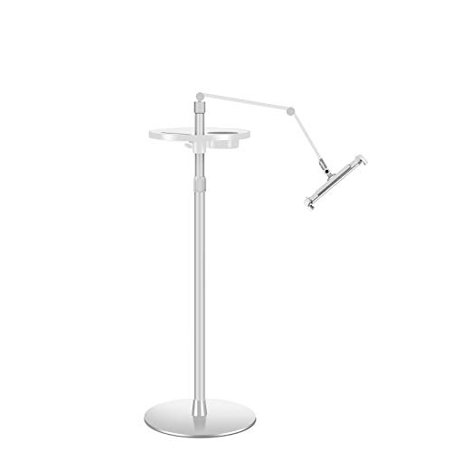 Ksw Kingdo Ipad Floor Stand, Tablet Floor Stand, Multi-Angle Adjustable Height Stand, Compatible 4.7''-11'' Touch Screens, Ipad Series, Iphone Series, Samsung, Nintendo Switch, Kindle(Sliver) #TOP7