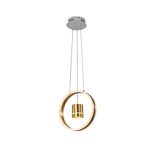 Lampe suspendue LED en acrylique et plafonnier circulaire zinc