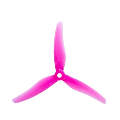 4PCS 51433 5INCH TRI PROPELLER PROPS CW CCW 3 FOR FPV RACING DRONE DRONE BRUSHLESSモーター類似のFPVドローンモデルと互換性(2 pairs Pink)