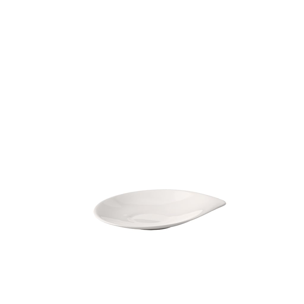Villeroy & Boch Flow Plato para taza, Porcelana Premium, Blanco,18 x 15 cm