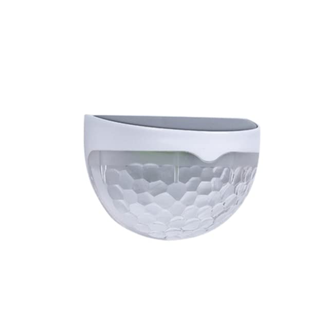 Outdoor lighting Semi-circular energy-saving street light Solar light Outdoor light control induction Fence wall light Garden decoration For garden and courtyard decoration ( Color : White shell , Siz