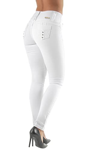 Women's Juniors Colombian Design Butt Lift Push Up Skinny Jeans (0030)