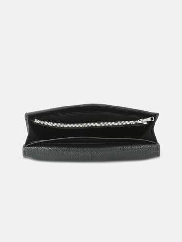 Image of Textured Black Pu Tri-Fold Wallet