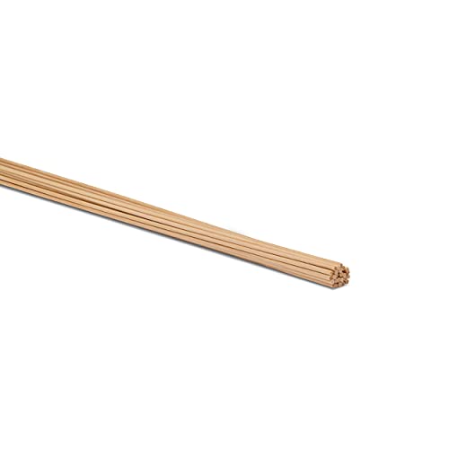 Dowel Rods Wood Sticks Wooden Dowel Rods 1/8 x 36 Inch Unfinished Hardwood Sticks for Crafts and...