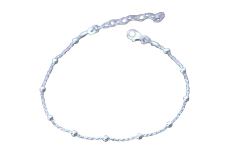 Bracelet argent massif chaine perlée, le cadeau d'anniversaire inoubliable pour elle