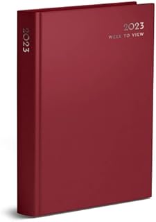 MantraRaj 2023 A5 Week To View Diary WTV With Hourly Slots For Week Days Planner For Student, Teacher, Home, Office, Business Daily Plan with For Week Days Including Saturday And Sunday (Red)