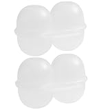 Ipetboom 2個入り ボックス 卵のカートン キャンプエッグホルダー アウトドアエッグ ゆで卵ホルダー 用の卵箱 携帯用卵ケース 屋外卵箱 旅行用卵容器 Pp Transparent