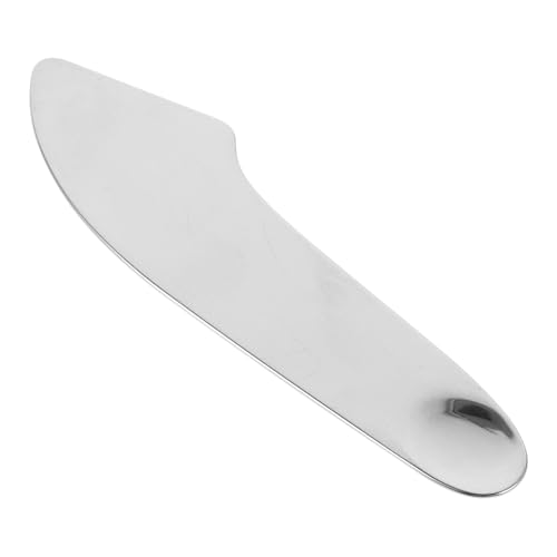 DECHOUS Espátula Herramienta Facial Gua Sha de Acero Inoxidable para Mezclar Maquillaje Diseño Innovador para Aplicación Uniforme y Masaje de Cuidado