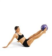 Pelota de pilates de 9 pulgadas Theragear para entrenamiento core 2