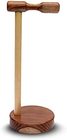 Wooden Headphone Stand for Desk, Headset Stand for table/ Stand Hanger & Accessory Storage Tray, Headset Holder, for Home Office, Gaming & Internet Calling (size: 10 inch height)