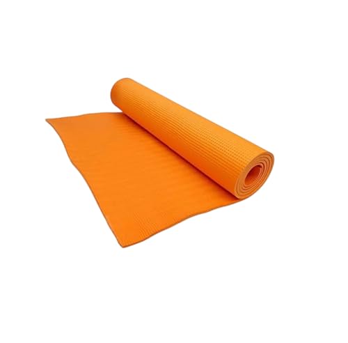 Image of Yoga Mats for Women and Men NBR Material with Carrying Strap, Extra Thick Exercise Mats for Workout Yoga Mat for Women for Workout, Yoga, Fitness, Exercise Mat Anti Slip Yoga Mats (4mm) (Orange)