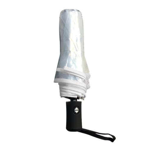 SHITOOMFE Transparenter Automatischer Regenschirm - Dreifache, Modische Transparente Reise- und Sonnenschirm