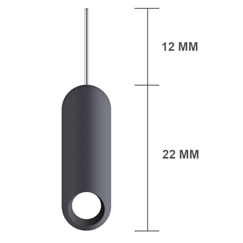 GranVela 2 Pack SIM Card Pins with Keychain Hole - Universal Sim Card Tray Removal Tool for iPhone,iPad & Samsung Smartphones