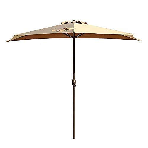 Parasol elegante CLSDRZC de 2.7M con sistema de manivela y alta resistencia para exteriores.