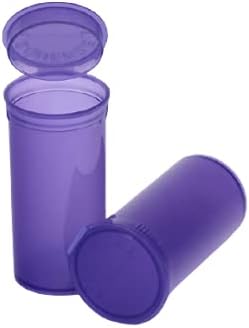 Philips Empty Prescription Pop Top Vial Made in USA Pack of 315 Dry Herb Containers with Child Resistant Translucent Violet Purple Color 13 Dram Medical Pharmacy Pill Bottles