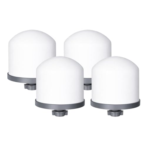 Nispira Cartucho de filtro de agua de cúpula de cerámica compatible con sistema de purificación portátil de agua Zen, agua máxima, enfriador de agua cubos para el hogar encimera. 4 paquetes