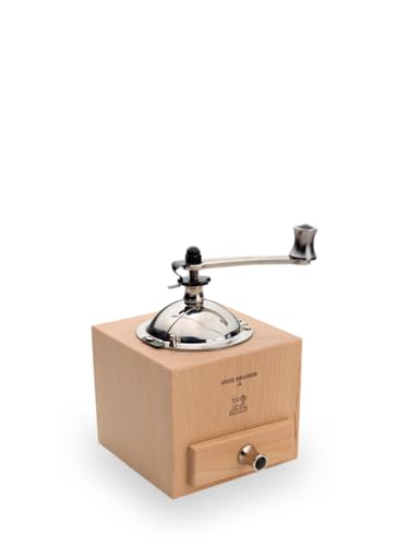 Peugeot - Roellinger Pepper Mill 13 cm - Inspired by The Traditional Crank Mill with Drawer - Classic Grind Setting - PEFC-Certified Wood - Made in France - Natural Color