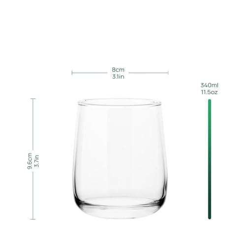 Verre a Eau Verre Soda Verre à Gin Tonic | 300 ml | Lot de 6 | Verres à Soft Drink Jus Transparent Verre Cocktails Gobelet | Sécurité au Lave Vaisselle | Collection Emma – Image 3