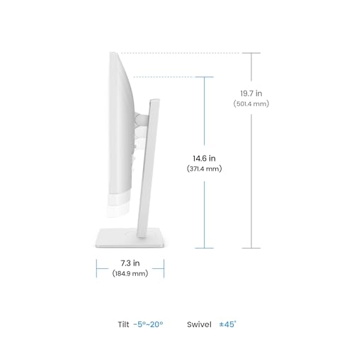 BenQ GW2486TC 24" IPS 100Hz Full HD Coding Monitor |USB-C(65W PD)| Daisy Chain| 99% sRGB| Coding Mode| Height Adjust|HDMI| DP| USB Hub| 2Wx2 Speakers| Eye Care| Noise Cancelling Microphone (White) 13 21CAnAmJPCL