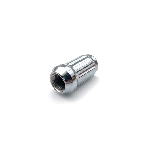 Image of 24pcs M12x1.25 Lug Nuts, Chrome Closed End Spline Lug Nuts with 1 Socket Key Compatible with 2005-2015 Armada,2004-2019 Titan,1995-2004 Pickup Aftermarket Wheel