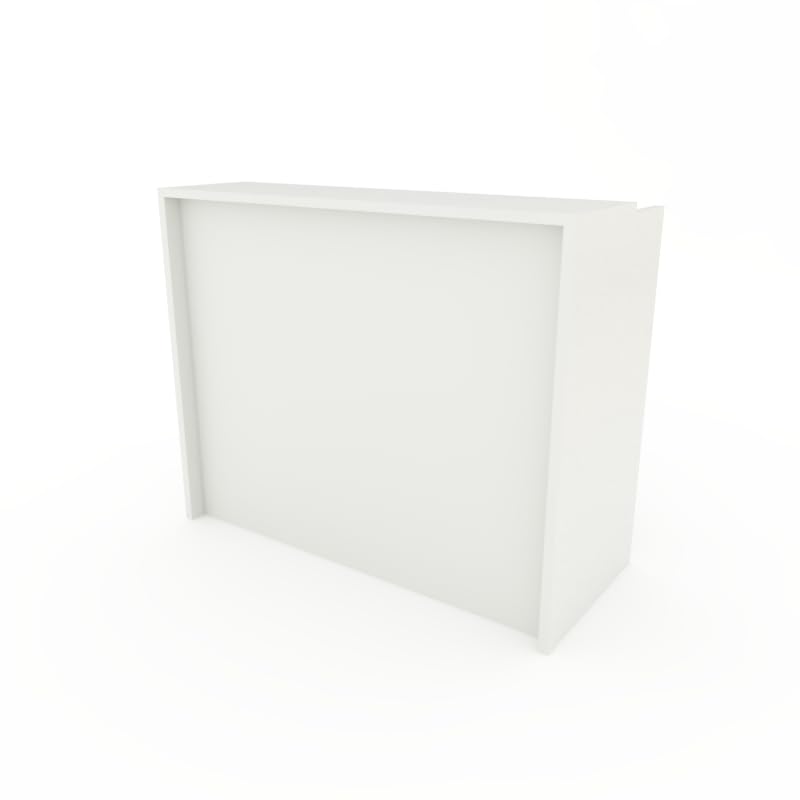 Genérico Mostrador Blanco Laminado de 120x105x50cms, Grosor de 25mm. (Blanco)